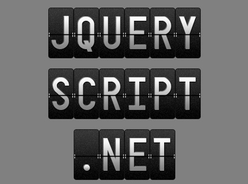 Airport-Like Text Flip Animation with jQuery and CSS3 - splitFlap | jQuery  Plugin