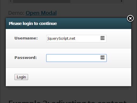 Animated AJAX-Enabled Modal Plugin With jQuery  | jQuery Plugin